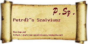Petrás Szalviusz névjegykártya